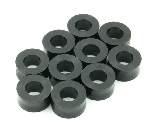 Design61 10x Distanzstücke Distanzhülsen Unterlegscheiben L 4 mm x Ø 10 / 5 mm M5 Rund HD-Polyethylen