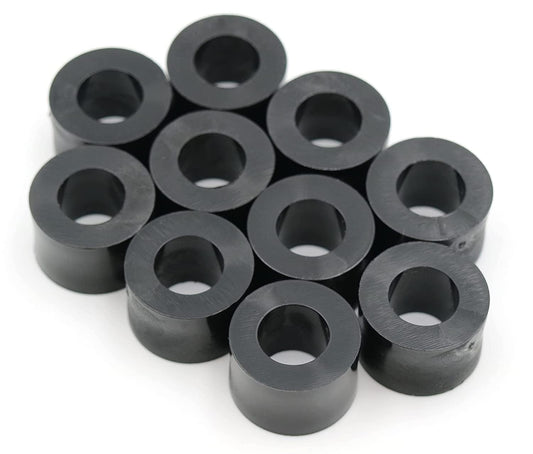 Design61 10x Distanzstücke Distanzhülsen Unterlegscheiben L 6 mm x Ø 10 / 5 mm M5 Rund HD-Polyethylen