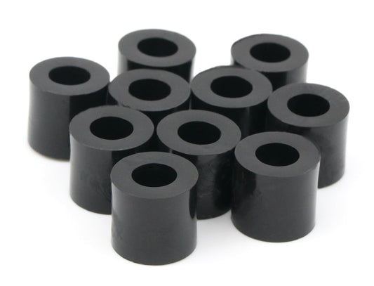 Design61 10x Distanzstücke Distanzhülsen Unterlegscheiben L 8 mm x Ø 10 / 5 mm M5 Rund HD-Polyethylen