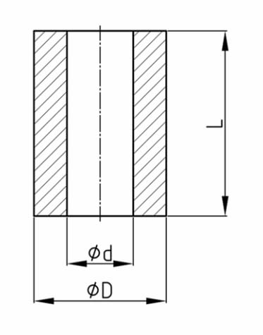 Design61 10x Distanzstücke Distanzhülsen Unterlegscheiben L 4 mm x Ø 15/8,2 mm M8 Rund HD-Polyethylen