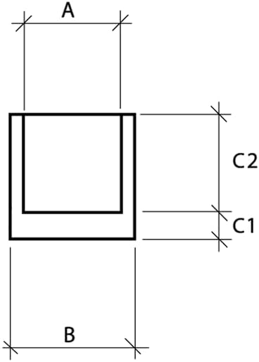 Design61 4er Silikon Filzgleiter Stuhlbeinkappen Eckig Gleitkappen Filzkappen Bodenschutz für Stühle von 24-29mm