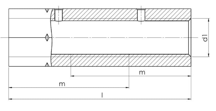 Design61 4x Stangenmutter M12 x 55 mm DIN 1479 Sechskant Spannschlossmutter Innengewinde Gewindestange Stahl Verzinkt