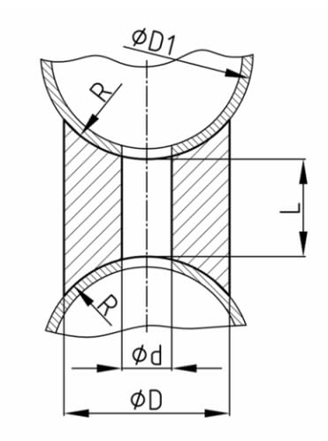 Design61 10x Satteldistanzstücke doppelseitig Distanzstücke Unterlegscheiben L 5 mm x Ø 25/8,2 mm M8 Rund HD-Polyethylen