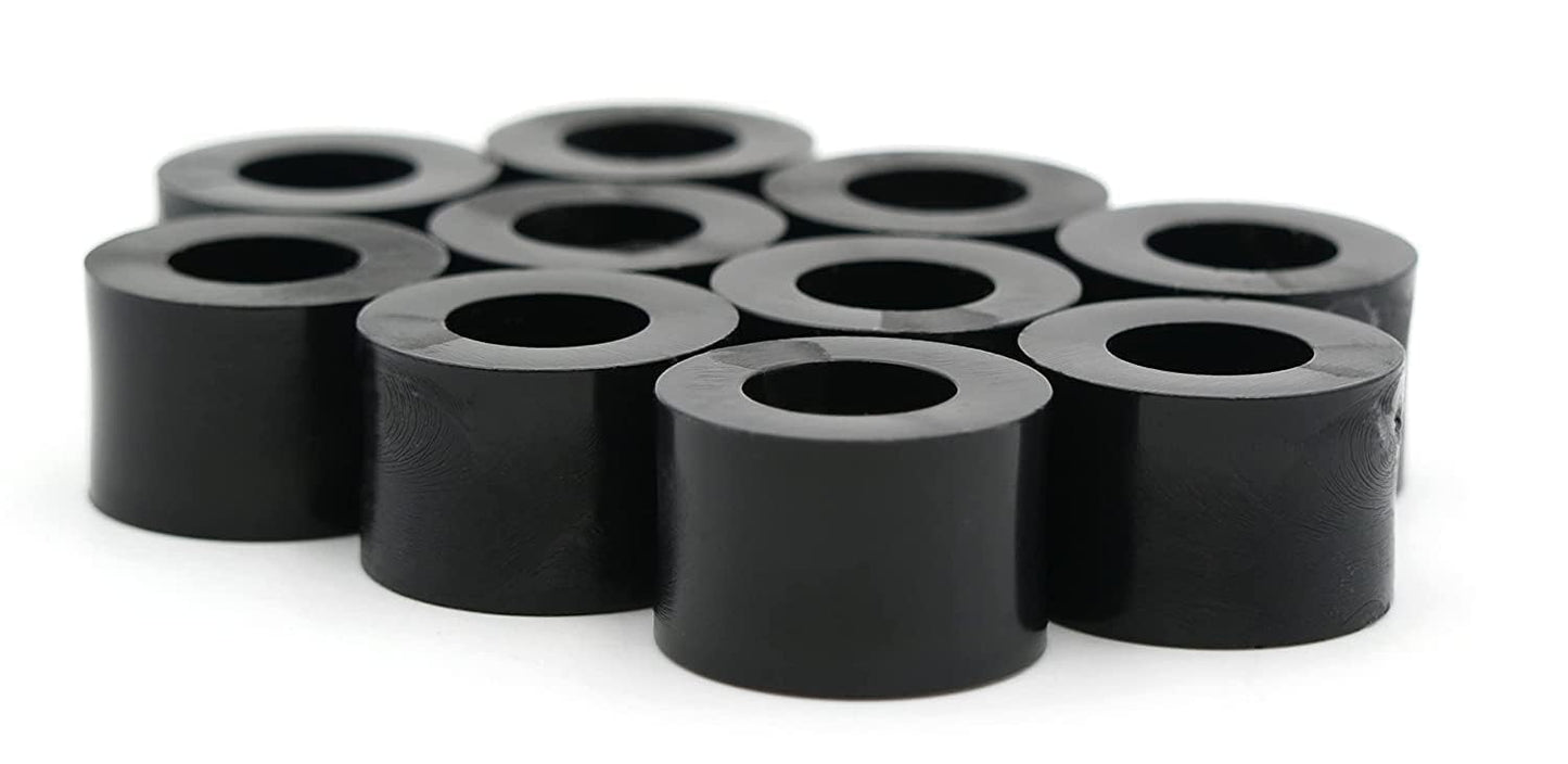 Design61 10x Distanzstücke Distanzhülsen Unterlegscheiben L 19 mm x Ø 15/8,2 mm M8 Rund HD-Polyethylen