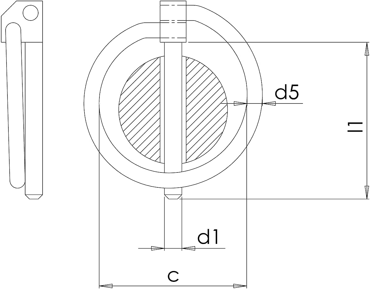 Design61 4x Standard Klappsplinte 8,0 x 42 mm galv. verzinkt