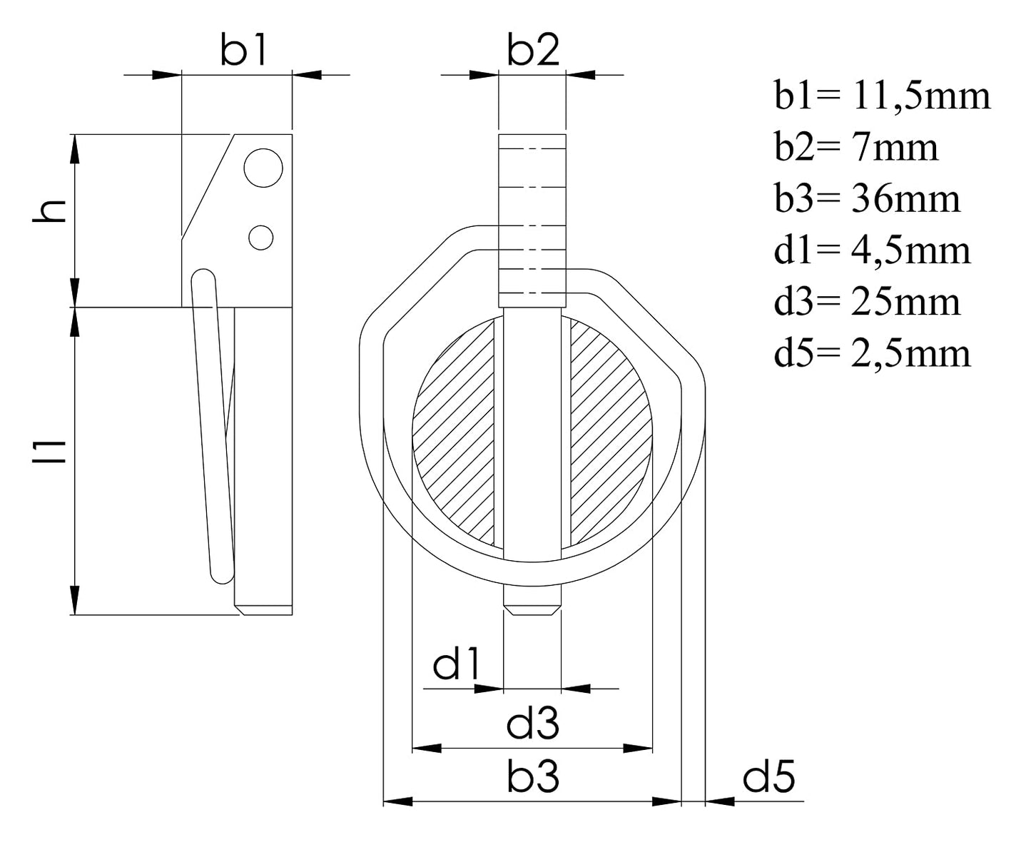 Design61 1x Klappsplinte Klappstecker 5 x 32 mm galv. verzinkt DIN 11023