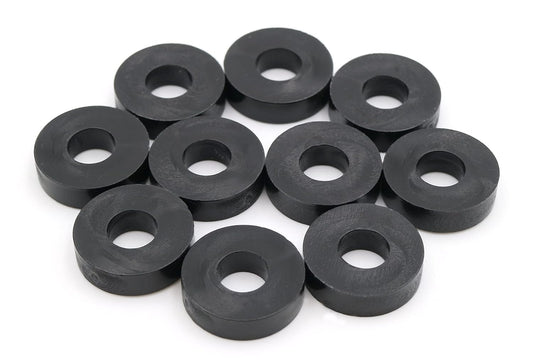 Design61 10x Distanzstücke Distanzhülsen Unterlegscheiben L 5mm x Ø 15/6 mm M6 Rund HD-Polyethylen