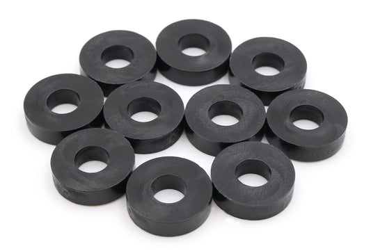 Design61 10x Distanzstücke Distanzhülsen Unterlegscheiben L 4mm x Ø 15/6 mm M6 Rund HD-Polyethylen